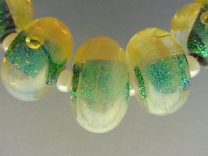 Detail Image for art BG Morrow LAMPWORK Handmade Glass Art 9 Beads D97 SRA