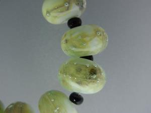 Detail Image for art BG Morrow LAMPWORK Handmade 13-15mm Glass 10 Beads D350  