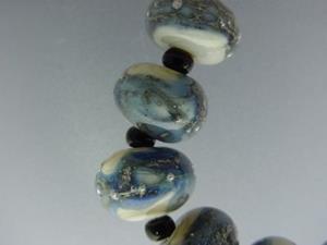 Detail Image for art BG Morrow LAMPWORK Handmade ART Glass 10 Beads D333 SRA  