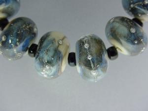Detail Image for art BG Morrow LAMPWORK Handmade ART Glass 10 Beads D333 SRA  