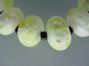 Detail Image for art BG Morrow LAMPWORK Handmade 14-15mm Glass 10 Beads D387
