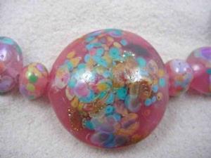 Detail Image for art Ambrosia Glass *SWEET PINKS* Handmade Lampwork 25 Beads - SOLD