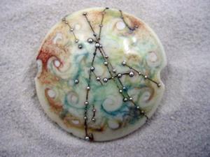 Detail Image for art Ambrosia *DUSTED 3* Handmade Lampwork FOCAL Bead - SOLD