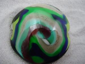 Detail Image for art Ambrosia *WHIRLY* Lampwork FOCAL Bead Handmade - SOLD 