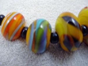 Detail Image for art Ambrosia *TWISTIE WRAPS 4* Lampwork 7 Beads Handmade - SOLD