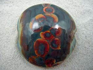 Detail Image for art Ambrosia *AION RAKU FOCAL* Lampwork FOCAL Bead Handmade - SOLD