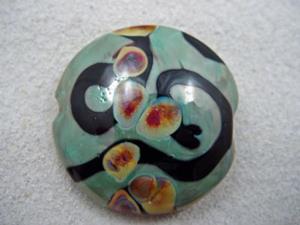 Detail Image for art Ambrosia *RAKU ROADS 12* Lampwork FOCAL Bead Handmade - SOLD