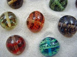 Detail Image for art Ambrosia *MARBLE BEADS* Lampwork Beads Handmade