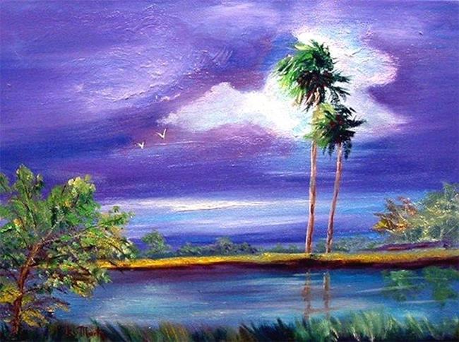 Art: Florida Palm Trees - sold by Artist Ulrike 'Ricky' Martin