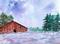Art: Early Snow  (sold) by Artist Ulrike 'Ricky' Martin