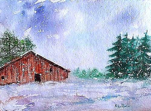 Art: Early Snow  (sold) by Artist Ulrike 'Ricky' Martin
