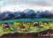Art: Red Houses by Artist Shoshana Avramovitz