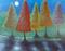 Art: Escaping Christmas Trees SOLD by Artist Terri L West