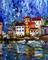 Art: Village by Night by Artist Laurie Justus Pace
