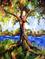 Art: Oak Tree at the Lake by Artist Laurie Justus Pace