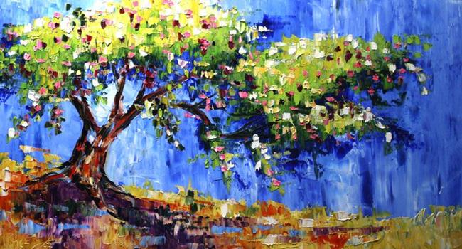 Art: Crab Apple Tree Blooms 2 by Artist Laurie Justus Pace