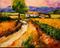 Art: Mountains of Luberon Provence Sunrise by Artist Laurie Justus Pace