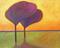 Art: Plum Trees by Artist Elizabeth Fiedel