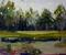 Art: Landscape with Pond by Artist Delilah Smith
