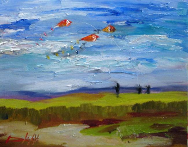 Art: Flying Kites-sold by Artist Delilah Smith
