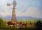 Art: Windmill and Cows Southwest Art by Artist Barbara Haviland