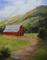 Art: Red Barn IN the Mountains by Artist Barbara Haviland