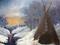 Art: Snowfall and TeePee by Barbara Haviland by Artist Barbara Haviland