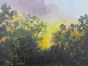 Detail Image for art Early Morning  Sun Coming Up Plein Air