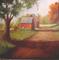 Art: Red Barns and a Pathway by Artist Barbara Haviland