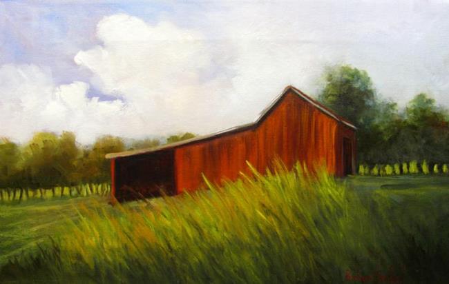 Art: Tennessee Red Barn by Artist Barbara Haviland