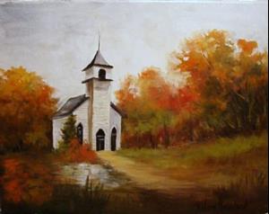 Detail Image for art Country Church in Fall