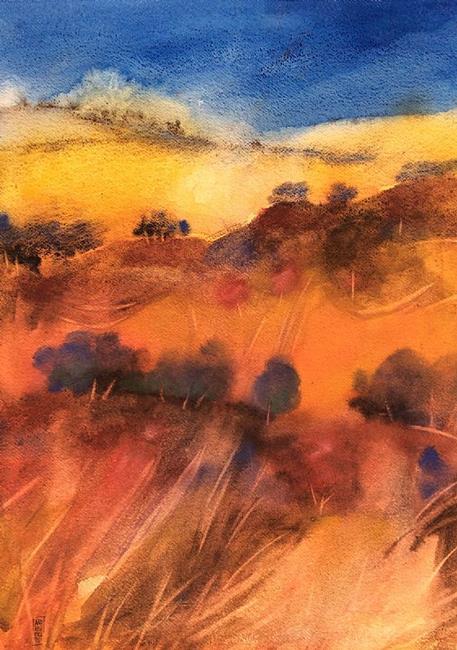 Art: Colline toscane sotto il cielo turchino by Artist Alessandro Andreuccetti