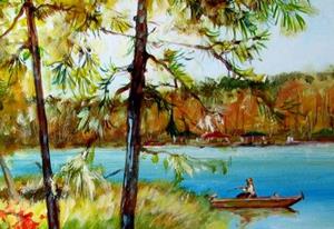 Detail Image for art Lake Cypress Landscape