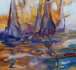 Detail Image for art GOLDEN CYPRESS ABSTRACT II