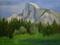 Art: Yosemite Half Dome oil painting from Yosemite Valley by Artist Karen Winters