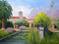 Art: San Juan Capistrano Mission Fountain oil painting by Karen Winters by Artist Karen Winters