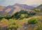 Art: Eaton Canyon with San Gabriel Mountains landscape painting SOLD by Artist Karen Winters