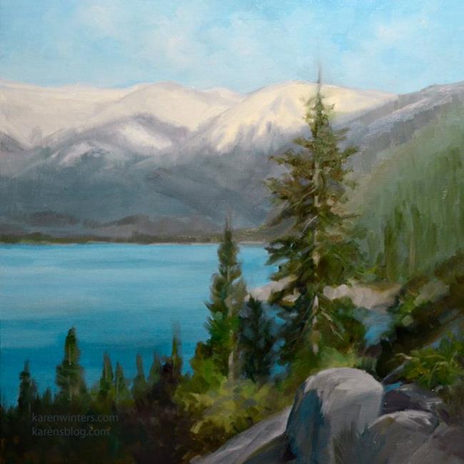 Above Blue Waters - Lake Tahoe oil painting SOLD - by ...