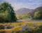 Art: Laguna Canyon Trail oil painting springtime wildflowers by Artist Karen Winters
