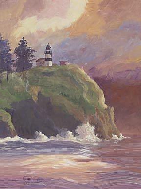 Art: Cape Disappointment Light Station by Artist Carol Thompson