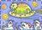 Art: INVADERS FROM PLANET FELINUS by Artist Susan Brack