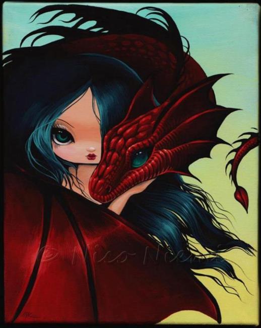 Art: Red Dragon Friend by Artist Nico Niemi