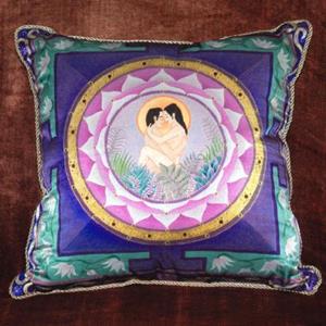 Detail Image for art Mandalas on Pillows of Silk