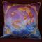 Art: Phoenix and Dragon Silk Pillow by Artist Nadean O'Brien
