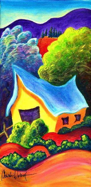 Art: Good Morning Angel Fire ~ High Road Series by Artist Christine Wasankari