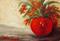 Art: Red Pot miniature by Artist Barbara Haviland