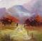 Art: Mountain Path  miniature oil painting by Barbara Haviland by Artist Barbara Haviland