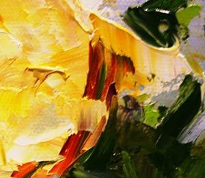 Detail Image for art Three Yellow Miniature Roses