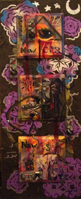 Art: The Illuminati Phone Tap by Artist Caroline Lassovszky Baker