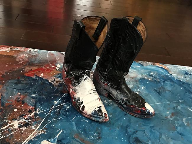 Art: Slappin Leather 3 - Close up with Boots by Artist Anthony Allegro